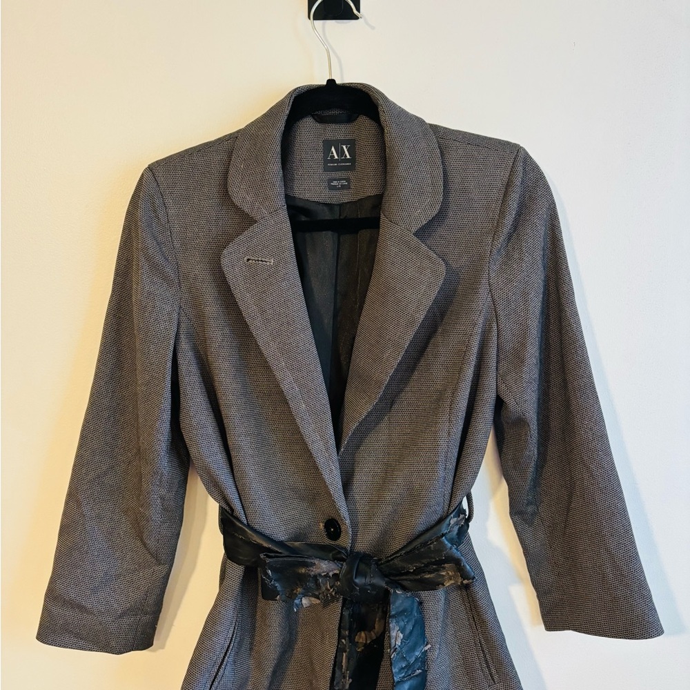Armani Exchange Gray Blazer Suit Jacket